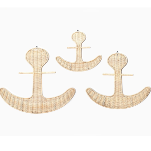 Rotan wanddecoratie Anker